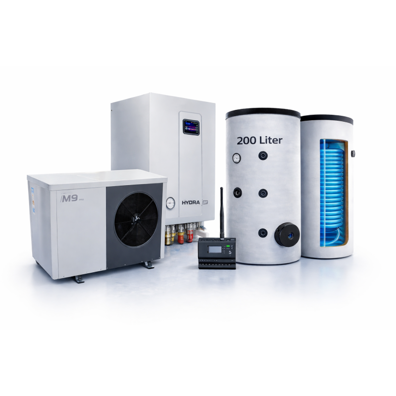 Wärmepumpen Komplettsystem R290 mit 200L Puffer & 300L Speicher – Aktion