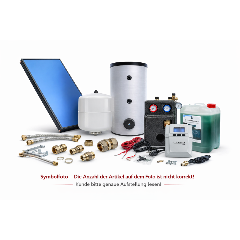 Solarthermie Komplettset für Warmwasser & Heizungsunterstützung | Effiziente Solaranlage