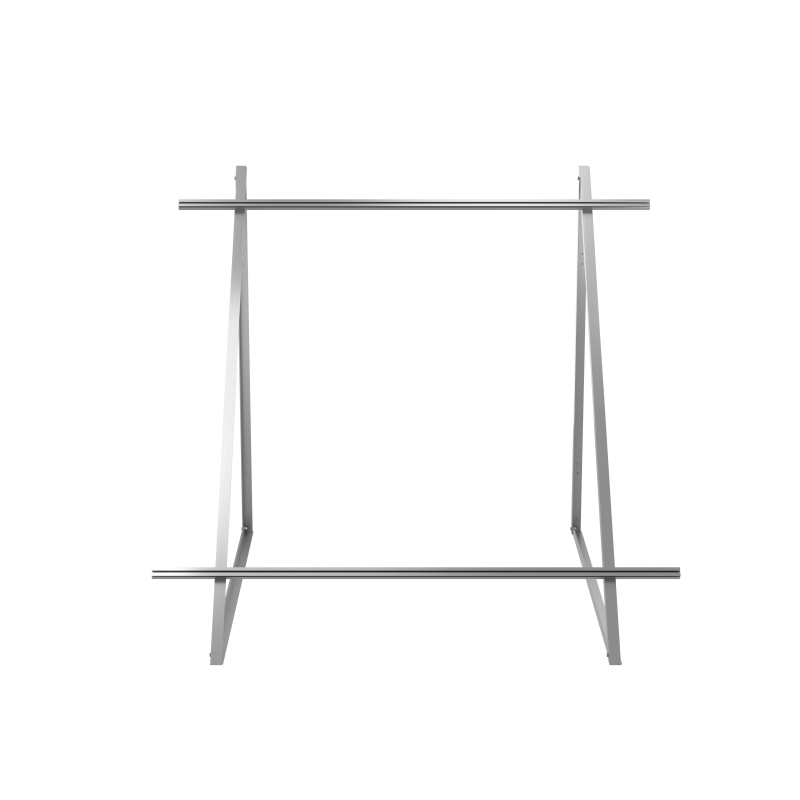 Flachdach-Aufständerung für Solarkollektoren auf Garage und Dach