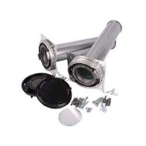 Einblasstutzenset mit Prallschutzmatte für Pelletlager | Pellet Befüllung Set