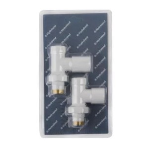 Heizkörper Ventil 1/2 Zoll weiß Messing