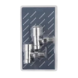 Heizkörper Ventilset 1/2 Zoll Winkel Chrom