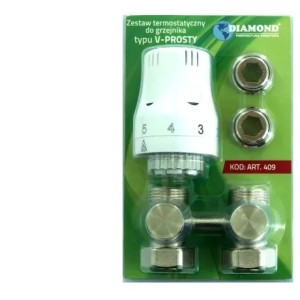 Diamond Thermostat Set 1/2 Zoll Heizkörper gerade
