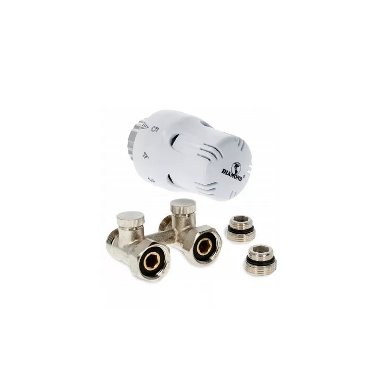 Diamond Thermostat Set 1/2 Zoll Heizkörper gerade