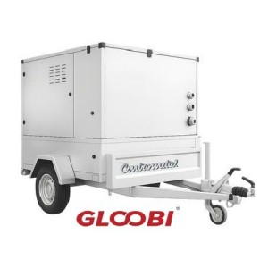 Mobile Heizstation 100 kW im Anhänger – Baustellenheizung & Estrichaufheizung