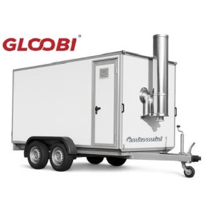 Mobile Heizstation 160 kW im Anhänger – Baustellenheizung & Estrichaufheizung