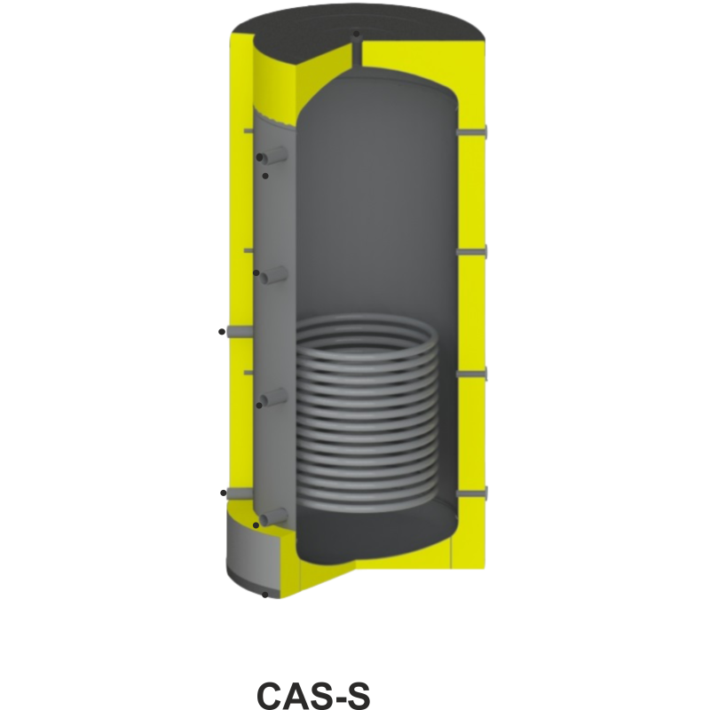 Pufferspeicher mit einem Wärmetaucher