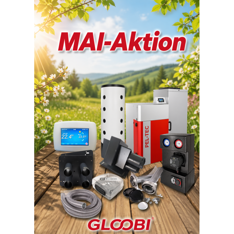 Pelletkessel Set 18 kW mit Pufferspeicher & Saugsystem | Förderfähig