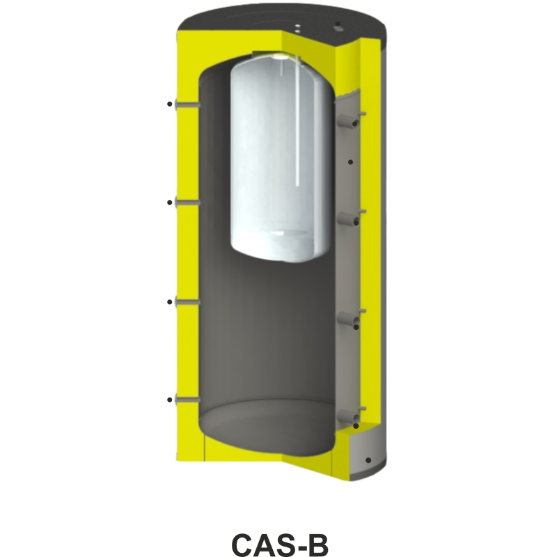 CAS-B Pufferspeicher mit Edelstahlboiler | Hygienische Warmwasserbereitung