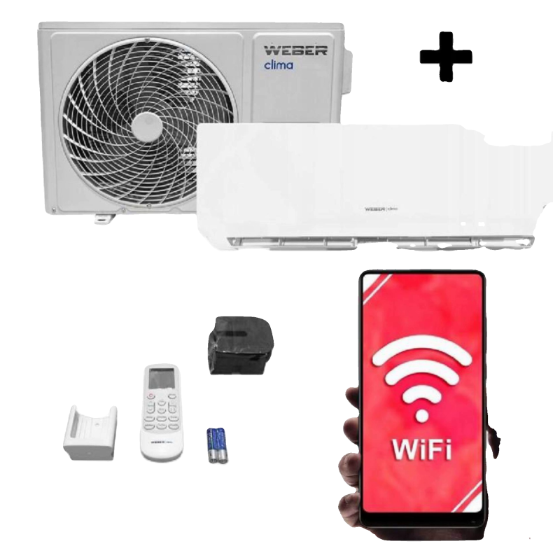 WEBER CLIMA Q 3,4 kW + WiFi + 4D Wandklimaanlage WEBER CLIMA Q 3,4 kW + WiFi + 4D Wandklimaanlage