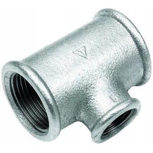 Verzinktes Reduzier-T-Stück 6/4x1x6/4